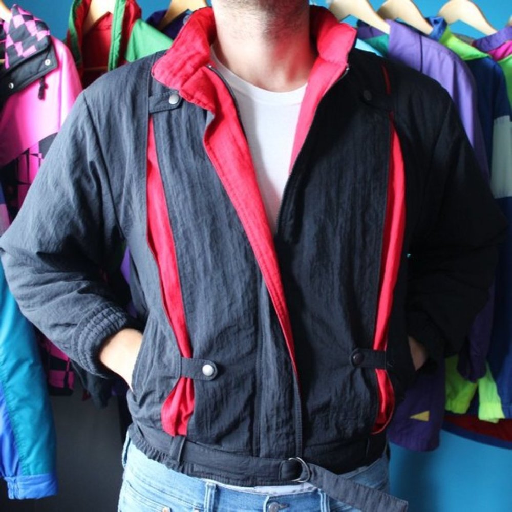 Vintage Winter RED/Black Women's Winter Jacket